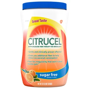 Citrucel Sugar Free Fiber Powder for Occasional Constipation Relief, Orange - Picture 1 of 10
