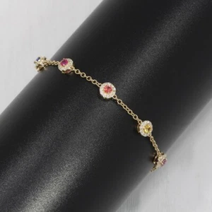 Wert 3150 € Brillant Saphir Armband in 585 14 Karat Gelb Gold - Bild 1 von 7