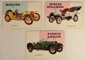 WORLD ON WHEELS 1954 6 CARTAS COCHES ANTIGUOS PIERCE FLEW ETC EX-NM - Imagen 1 de 3