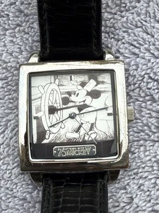 Disney Steamboat Willie Mickey Mouse Watch! 75th Anniversary Watch - Picture 1 of 8