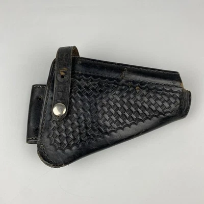 USED BIANCHI MODEL # 27 BLACK BREAK FRONT LEATHER RIGHT HAND HOLSTER - Image 1 of 4