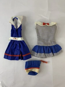 Vintage 1985 My First Barbie Easy On Fashions Nautical Neckholder Dress 2119 Lot - Bild 1 von 6