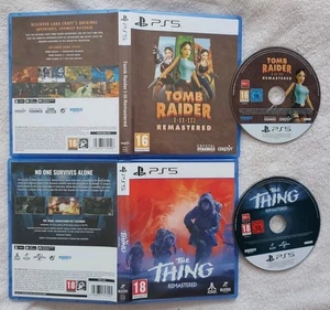 The Thing TOMB RAIDER 1-3 Remastered EPIC MICKEY PLAYSTATION 5 PS5 GAME BUNDLE - Picture 1 of 1