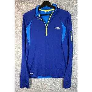 The North Face Mens Impulse Lightweight Blue 1/4 Zip Vapor Wick Pullover - Small - Picture 1 of 10