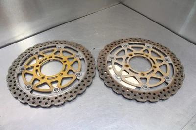 05-06 KAWASAKI NINJA ZX6R FRONT LEFT RIGHT BRAKE ROTORS DISCS 41080-0067-488 Foto 1 de 4