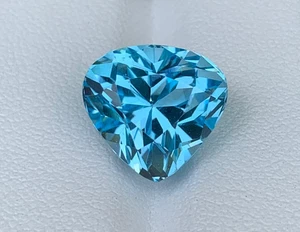Radiant 10.56ct Swiss Topaz Trillian Cut Loose Gemstone 13mm Origin Brazil - Picture 1 of 10