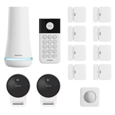 (BRAND NEW) 13-Piece SimpliSafe Security System with 2 Outdoor Camera Series 2 - Image 1 of 4