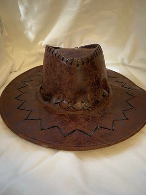 Cowboy Hat Velour Cowgirl Bandit Wild West Cattleman Fancy Dress Party Costume - Image 1 of 4
