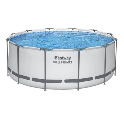 Steel Pro MAX™ Solo Pool ohne Zubehör Ø 366 x 122 cm, lichtgrau, rund - Bild 1 von 4