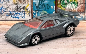 Hot Wheels 25th Anniversary LAMBORGHINI COUNTACH w/UHs (Silver) Mint/Loose - Picture 1 of 4