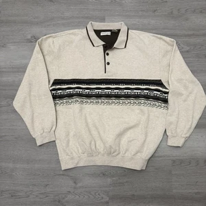 Norm Thompson Herren Gr. XXL Kragen Geometrisch 3D Print Pullover Vintage - Bild 1 von 4