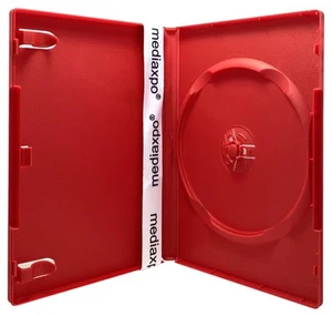 STANDARD Solid Red Color Single DVD Cases Lot - Afbeelding 1 van 3