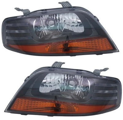 Scheinwerfer Set für Daewoo Kalos 2002-2004 H4 Halogen Schwarz - Bild 1 von 4