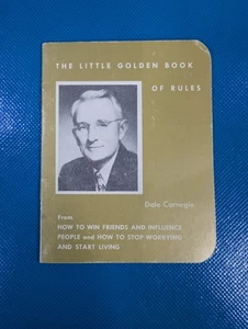 Vintage 1960's Dale Carnegie Little Golden Book of Rules - No Writing Inside - Picture 1 of 3