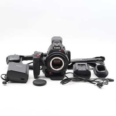 Canon EOS C100 Mark II Black Digital Cinema Camera Body w/Battery, Charger - Image 1 of 4