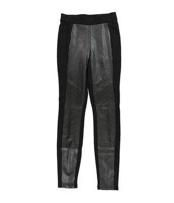 Calça Legging Bar III Feminina Couro Sintético Elástica Casual, Preta, XX-Pequena - Imagem 1 de 2