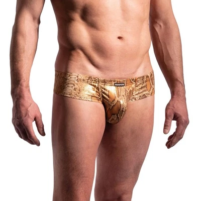 Cueca masculina atrevida Manstore XL/37" M2239 boate pele de cobra hipster - Imagem 1 de 3