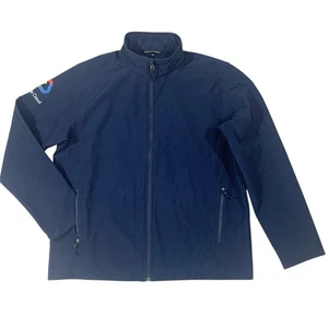 Port Authority Mens XL Google Cloud Full Zip Jacket L/S Mock Neck Fleece Blue - Picture 1 of 6