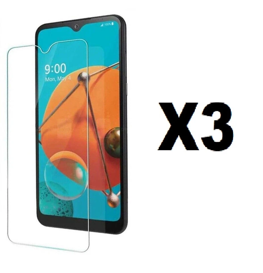 3 Pack Tempered Glass Protector,LG K51 Anti Scratch,Bubble Free Case Friendly - Image 1 of 1