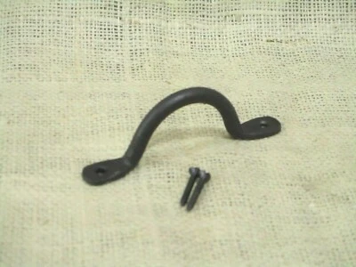 HAND FORGED IRON DRAWER BIN PULLS CABINET HANDLES KITCHEN BATH FARMHOUSE KITCHEN - Image 1 of 4