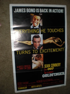 SEAN CONNERY- JAMES BOND-GOLDFINGER- R80 -  1SHT - Image 1 of 3