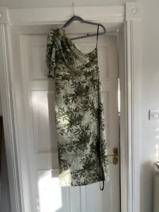 Lavish Alice green mix one shoulder dress size 12 - Picture 1 of 6