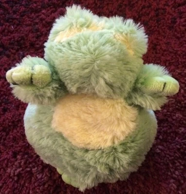 Aurora Baby Green and Yellow Frog Plush Rattle - Image 1 of 4