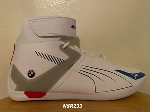 PUMA BMW MMS A3ROCAT MID WHITE STRONG BLUE FIERY RED 306870 01 SIZE 11.5 NEW - Picture 1 of 10