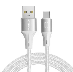 Phone Cable Joyroom USB-A to Type-C 1.2M 100W Super Fast Charge Data Cable White - Picture 1 of 8