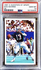 1987 “A QUESTION OF SPORT” *RARE* DAN MARINO PSA 10 GEM MINT **TOUGH CARD**’