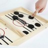 Fun Family Fast Sling Puck Game Wooden Board Table Hockey Game Party Toys X2T8