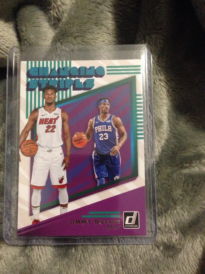 2019-20 Panini Donruss Jimmy Butler Miami Heat #1 Changing Stripes Insert - Image 1 of 1