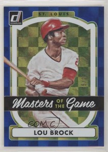 2017 Panini Donruss Masters of the Game Blue /249 Lou Brock #MG-4 HOF