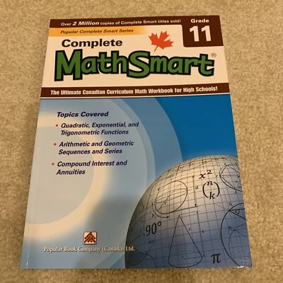 Complete Math Smart Grade 11 High School Math Workbook Paperback Book Canada - Image 1 of 4
