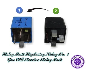 Relé Renault Vauxhall 4 palas azul 40A (reemplazo) 252301716R V23134-B52-X520 - Imagen 1 de 7