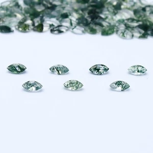 Natural Moss Agate Lot 4x2 MM Marquise Shape Faceted Gemstone Lot - Picture 1 of 5