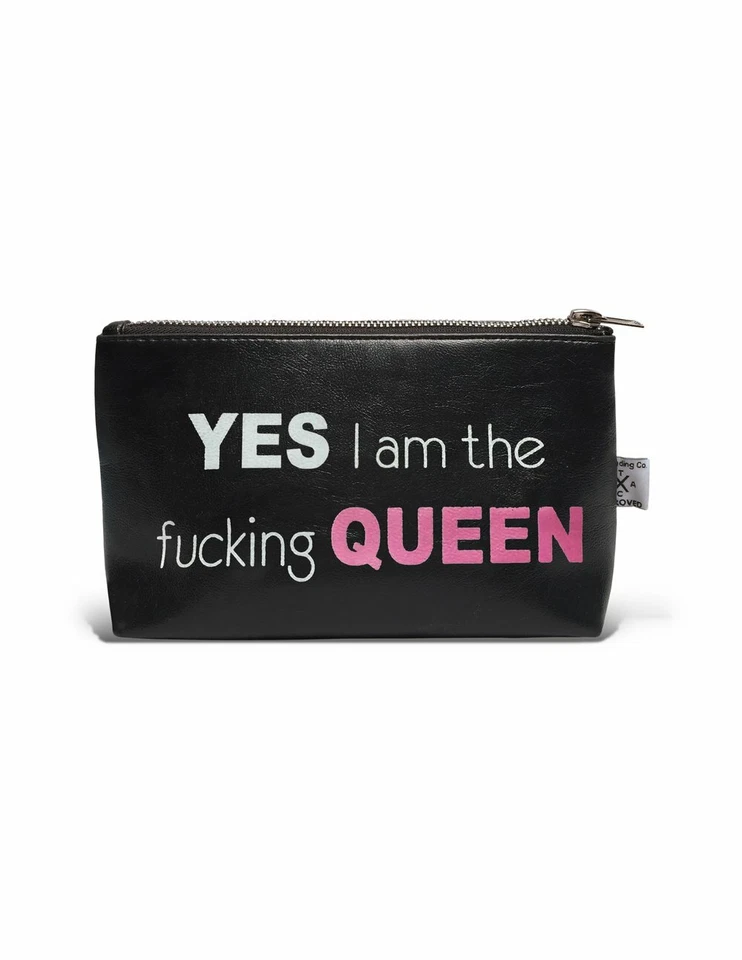 YES I am the F$#*(ng QUEEN pouch Clutch Black Los Angeles Trading company - Image 1 of 1