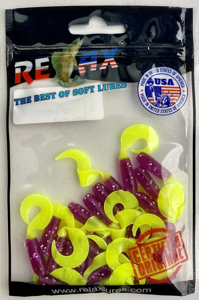 Relax Twister 2" 4,5cm TS274 25-Stück Gummifisch Soft Bait Barsch Trout USA made - Bild 1 von 1