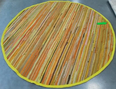 YELLOW / MULTI 6'-0" x 6'-0" Stained Rug, Reduced Price 1172769201 RAR130H-6R - Image 1 of 4