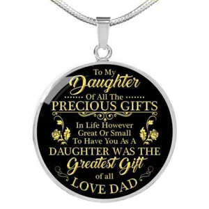 Collar Colgante Padre A Hija Lujo Joyería Papá Te Amor Hija Regalo - Imagen 1 de 4