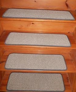 14 = Step 9" x 30'' Stair Treads Woven Wool Blend Carpet . - Picture 1 of 5
