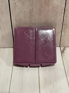 Portapillole da viaggio vintage Tupperware mini tascabile - viola - Foto 1 di 3