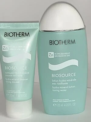 BIOTHERM BIOSOURCE Hydra Mineral Toner + Foam cleanser w Zinc / acne - Image 1 of 2