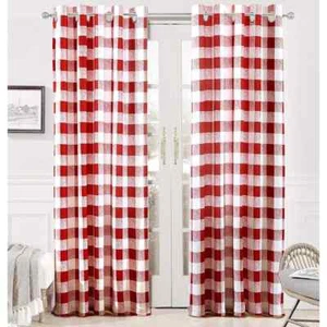 Pannelli per finestre oscuranti per ambienti modello a quadri erba medica Porch & Den 54" x 84" ROSSO *** - Foto 1 di 5
