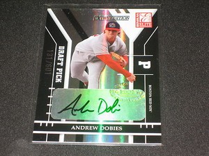 ANDREW DOBIES ROOKIE CERTIFIED AUTHENTIC SIGNED AUTOGRAPHED BASEBALL CARD #/601