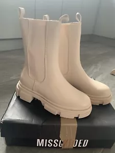 BNIB Womens MISSGUIDED Chunky Ankle Boots Sz 6 - Picture 1 of 6