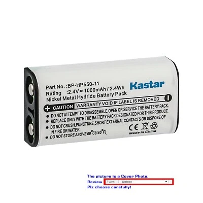 Kastar 2.4V 1000mAh Battery for Sony BP-HP550-1 BPHP5501 BP-HP550-11 BPHP55011 - Image 1 of 3