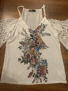 CBR Damen Top Spitze bestickt Drop Shoulder Blumenmuster Größe S - Bild 1 von 3