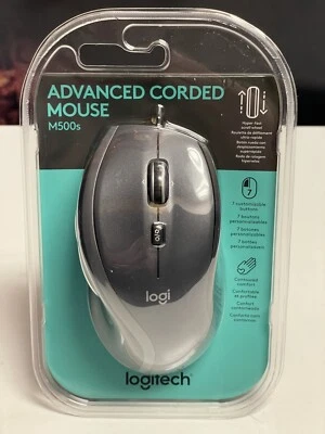 NEW SEALED---Logitech M500s Corded 7-Button USB Laser Scroll Mouse - Image 1 of 2