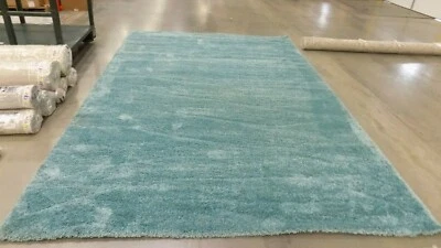 AQUA BLUE 8'-6" X 12' Stained Rug, Reduced Price 1172596541 SG180-6060-9 - Image 1 of 3